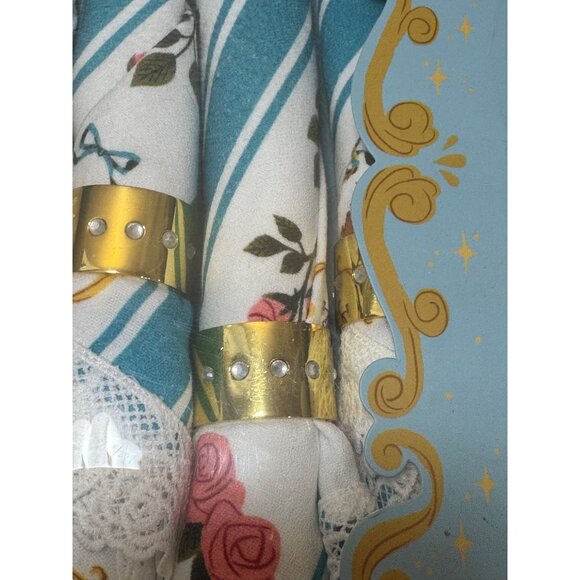 Disney Aristocats Napkin Gold Rings & Lace Accents Anna Sui Collaboration NIB - Picture 4 of 11